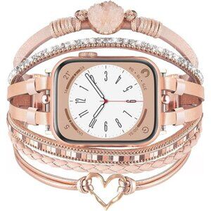 NEW Rose Gold Boho Layered Apple Watch Band